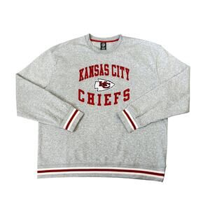 NFL Team Apparel Gray/Red Kansas City Chiefs Sweatshirt Mens Size XXL